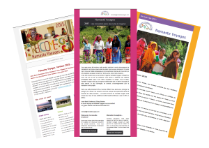 Newsletters pour Namaste Voyages